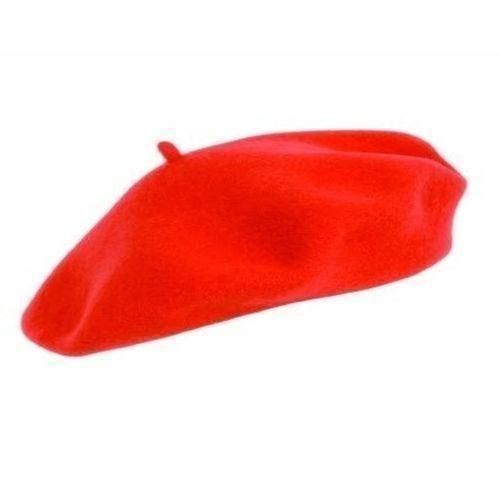 VINTAGE WOOL BERET OCTAGONAL RED UNISEX HAT