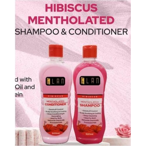 Elan+ Mentholated Hibiscus Hairs Shampoo & Conditioner 500ml