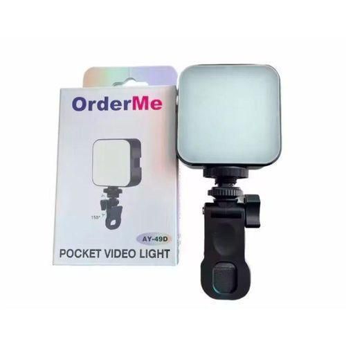 OrderMe AY-49D Pocket Video Light - Portable LED for Camera &Phone