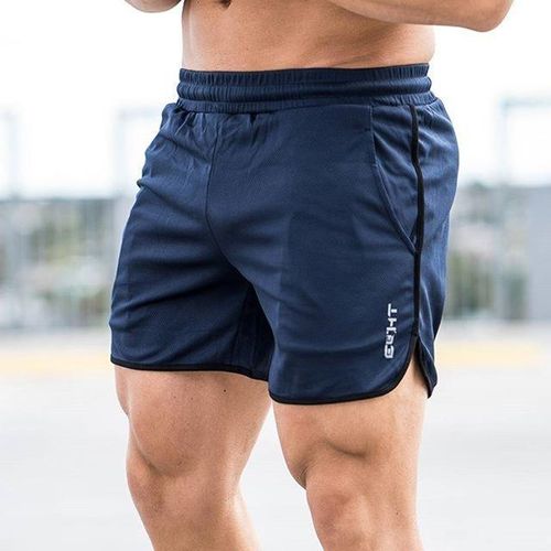 Summer Running Shorts Men Sport Gym Quick Dry Shorts - Blue