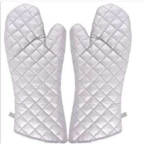 Heat-Resistant Kitchen Oven Mitts Gloves (1 Pair) – Quilted Cotton Padded Heat Proof BBQ, Baking & Cooking Gloves with Hanging Loops