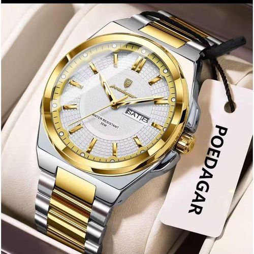 Extremely Sophisticated & Premium Mechanical Magnetic Silver/Gold Wristwatch For Classy Men