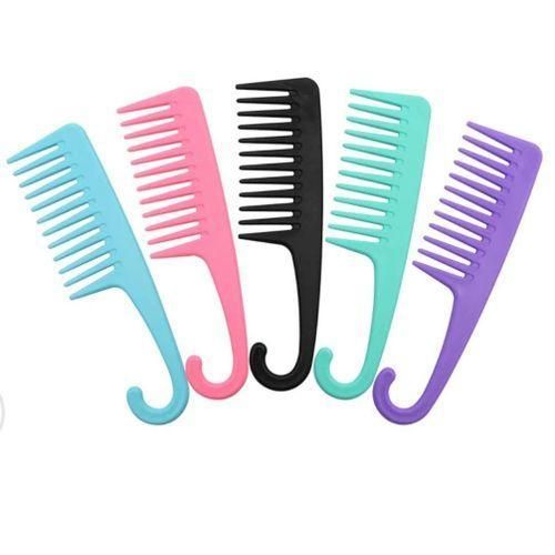 Wide Tooth Shower Detangling Combs with Hook-5units