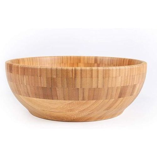 Natural Bamboo Wooden Soup Fruit Salad Serving Plates Bowl