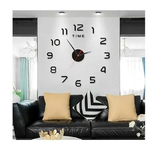 40cm 3D Number DIY Wall Clock Mirror Wall Stickers