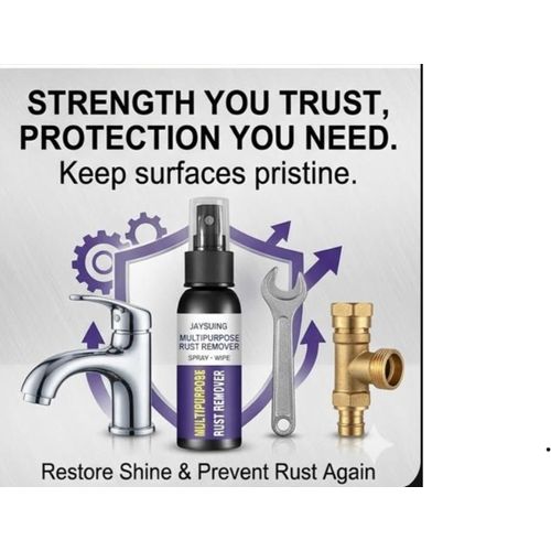 Heavy Duty Multipurpose Rust Remover Spray For Removing Stubborn Rust, Corrosion And Oxidation From Metal Surfaces Including Car Parts, Tools, Bolts And Industrial Equipment Deep Penetrating RUST REMOVER Instant Rust remover Cleaning Power Restores Metal