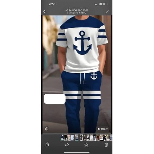 Anchor desined polo with jogger