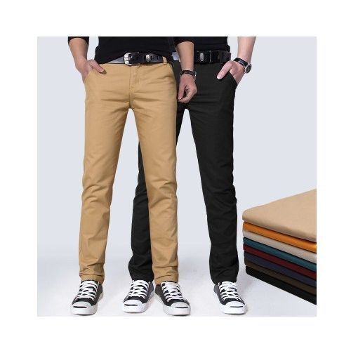 2 In 1 HIgh Quality Chinos - Black And Carton Colour