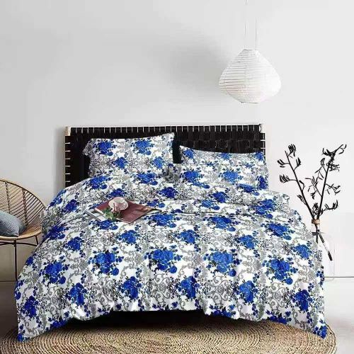 LUXURY COTTON FLORAL DUVET SET with 4 pillowcases (Bedding Set)