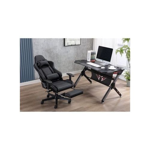 Executive Gaming Chair With FootRest And Gaming Desk
