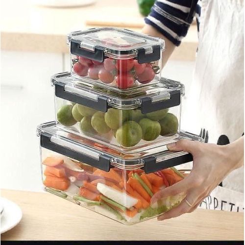 3pcs glass food storage containers -freezer bowl