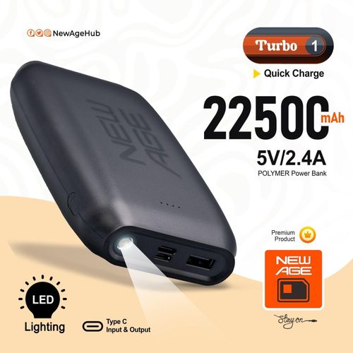 Turbo 1 – 22500mAh Power Bank (With Torch Light)