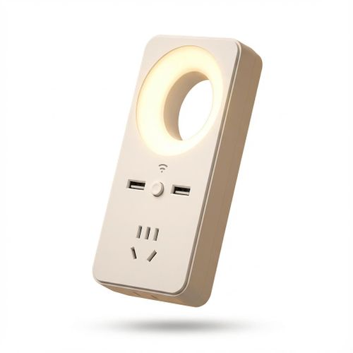 2-in-1 Warm LED Night Light Power Strip: 2 USB+3 Outlets, Motion Sensor – Ideal for Home Use