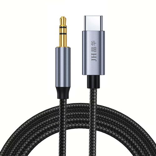 Type-C to 3.5mm Audio Cable DAC Chip Clear Sound Aluminum Braided