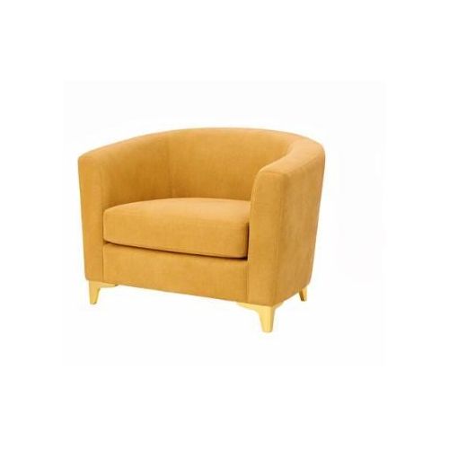 Single Seater Fabric Sofa Armchair Gold Bucket Tub Chair