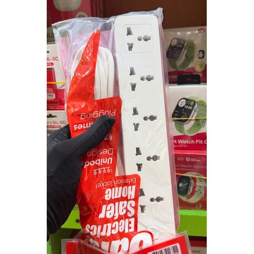 Itel 5 way Electric Extension Socket Power Strip – Multi Plug Home & Office Use