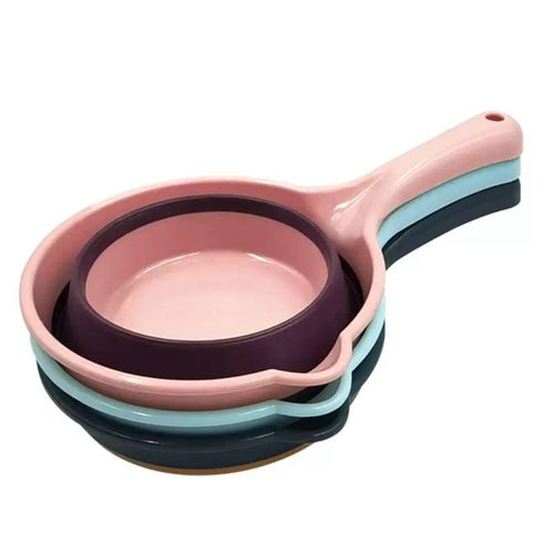 Bowl Set With Handle – Foldable Kitchen Mixing Bowls, Space Saving, Portable Food Prep & Baking Measuring Cups