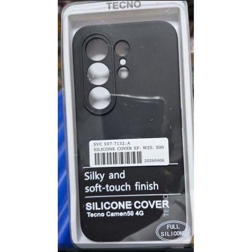 Silicon back case for Tecno camon 50 4g - black