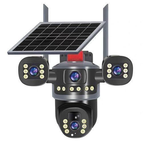SPM 4G Sim Card 360° Monitoring V380 Pro Dual Lens, 3screen CCTV SOLAR CAMERA + Free 128Gb SD Card