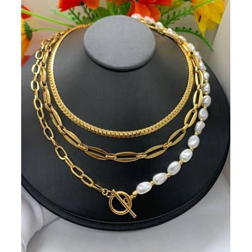 Luxruy Quality Steel Necklace For Ladies