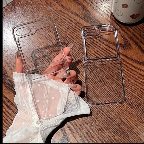 Galaxy Z Filp 5 & Flip 6 Silicone Case & Pouch – Slim, Durable & Shock-Absorbing with Advanced Camera Protection. ( Transparent )