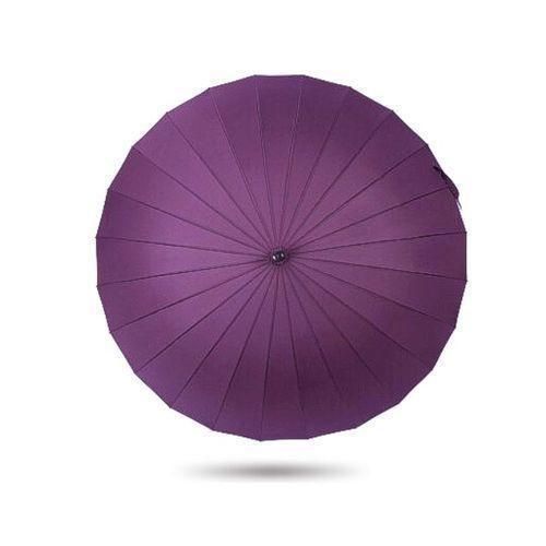 High Quality Ribs Windproof Medium Umbrella - Purple