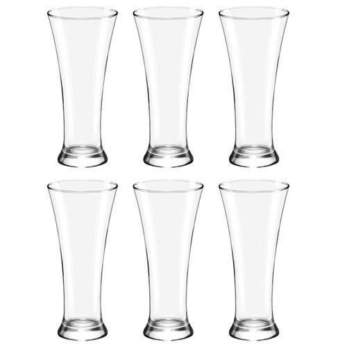 Beer/ Water Clear Glass Cup, 6 Pieces