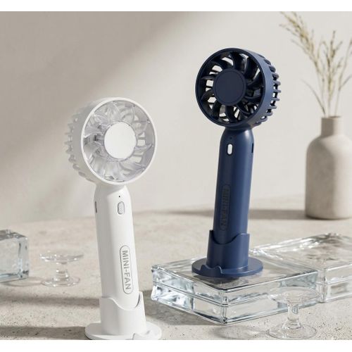 Handheld RECHARGEABLE PORTABLE Personal with Minifan Stand Base for Travel Office Room Outdoor Pocket Size Quiet Cooling Hand Home School Work Commute Series 62