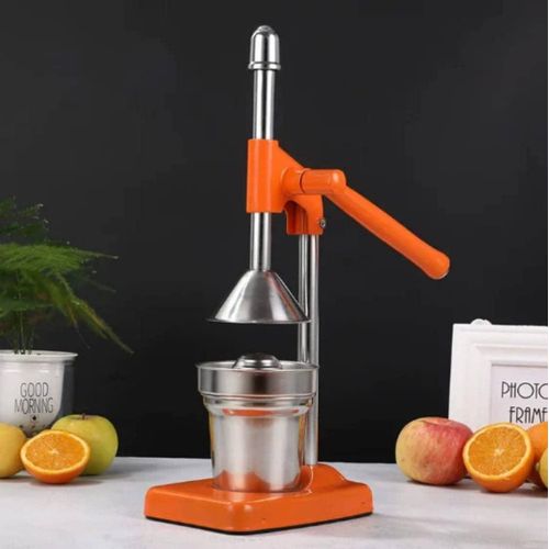 heavy-duty manual citrus juicer, often marketed as a stainless steel model