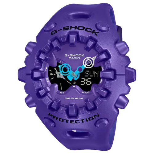 GA-V01-2A Analog-Digital Watch – Matte Purple Shock-Resistant Sports Wristwatch