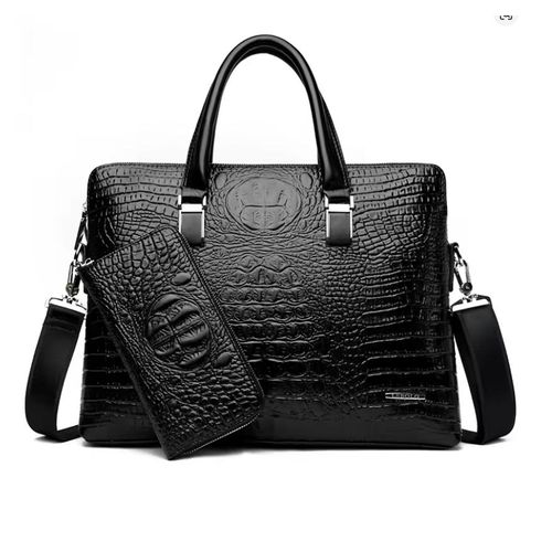 Men's 2IN1 Leather Laptop Bag With Wallet, Leather Work Handbag, LARGE CAPACITY BRIEFCASE, Business Briefcase, Large Capacity Briefcase, Messenger Bag for Men, Briefcase Bag for Men Laptop Handbag, Men's Business Bag, Computer Bag, Document Bag