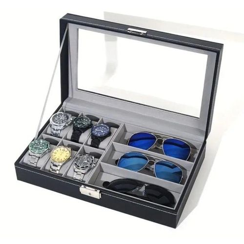 6 Slot Wristwatch 3 Slot Glasses Case Holder