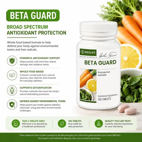 Beta Guard - 100 Tablets (Single), Whole Food-Based Antioxidant Protection