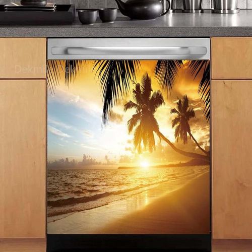 Fun Animal Dishwasher Sticker Ocus Rabbit Dog Wallpaper Adhesive Plate Decal Custom Size Cabinet Furniture Sticker Home Decor