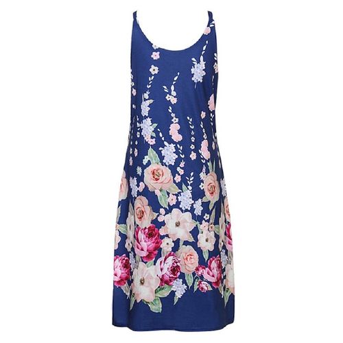 Women Lady Girls sleeveless gown multi colour dress