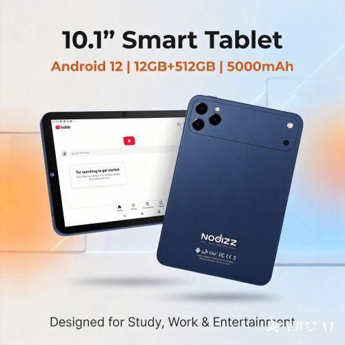 2026 New Upgrade Npad 23 Plus 10 Alloy Work Adult Tablet like iPad, System displayed RAM 12GB+ROM 512GB support WiFi+SIM Multiple Business Apps Fast Shipping & Charging Shockproof & Long Battery Coming with Wireless Keyboard, Mouse, Stylus, Blue