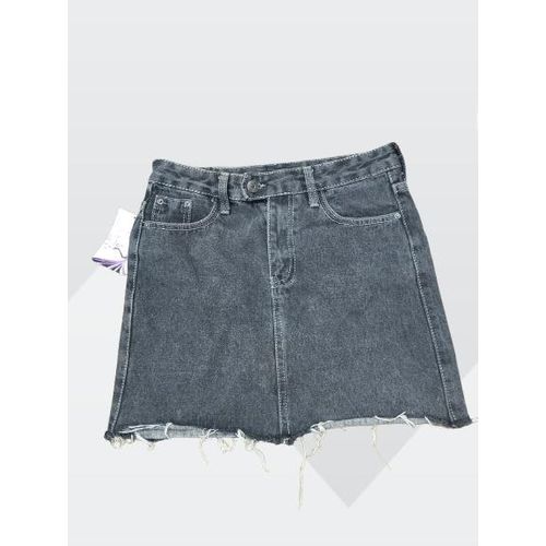 Super quality luxury girls denim mini skirt