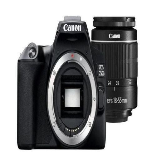 Mini Digital Camera Canon EPS 250D DSLR Digital Camera 24.1 Megapixels, EF-S 18-55mm F/ 3.5-5,6 lll Lens Camera BLACK