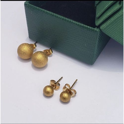 UNISEX DUBIA LUXURY SET BALL EARRINGS STUD JEWELRY