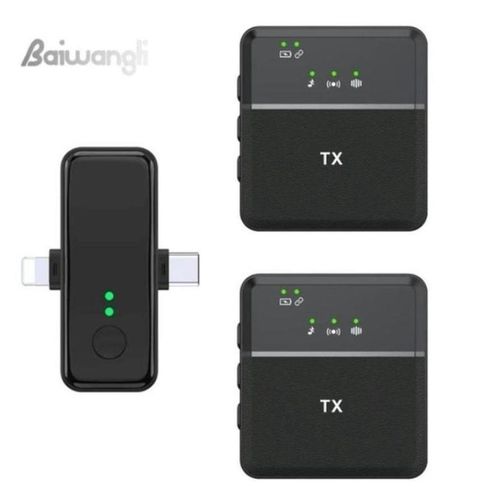 Dual Noise Cancelling Wireless SX31 Microphone With 3-In-1 Receiver ANC Mic For Android , iPhone, Camera - recording, Livestreaming, YouTube, Tiktok
