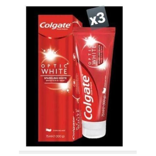Optic White Sparkling White Whitenin Toothpaste - (100g) X3