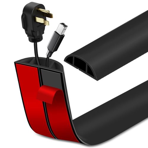 Floor Cord Cover ,Self Adhesive Cord Hider Floor Cable Management Power Cord Protector,Electric Cord Covers for Home, Offices, School, Cable Cavity.(2M)