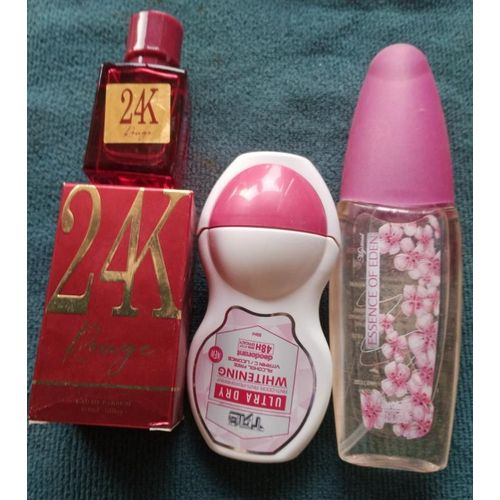 Rouge24k 30ml + Tag roll on 50ml + pink essence of Eden 100ml (3 items)