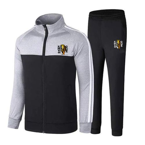 Men Classy Envogue Tracksuit Sweatshirt - Black & Grey