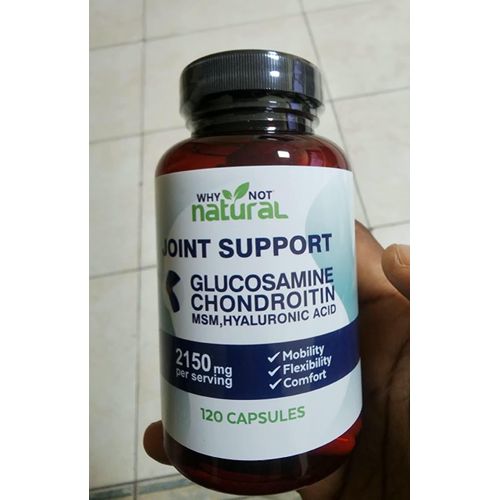 Why not natural joint support glucosamine chondroitin.msm,hyaluronic acid,mobility flexibility.comfort