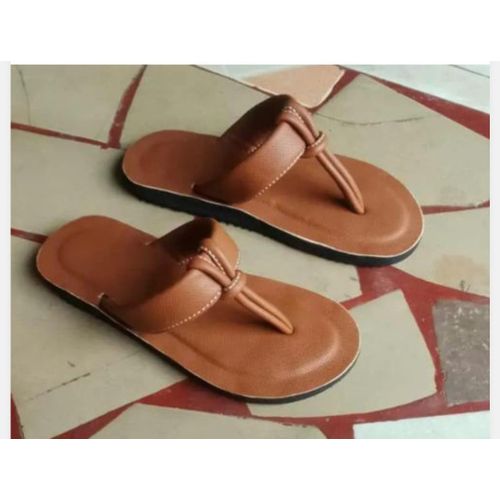 Brown Leather Slippers