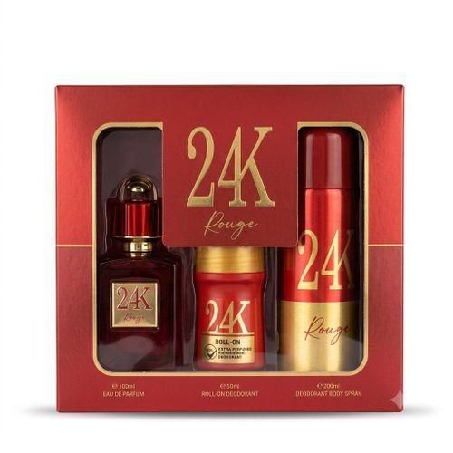 24 K Rouge 3-Piece Fragrance Gift Set for Women NAFDAC NO :A2-3406