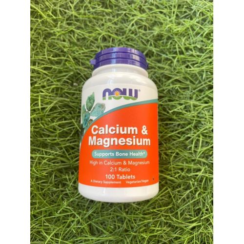 Calcium & Magnesium – Supports Bone Health – High in Calcium & Magnesium 2:1 Ratio – 100 Tablets