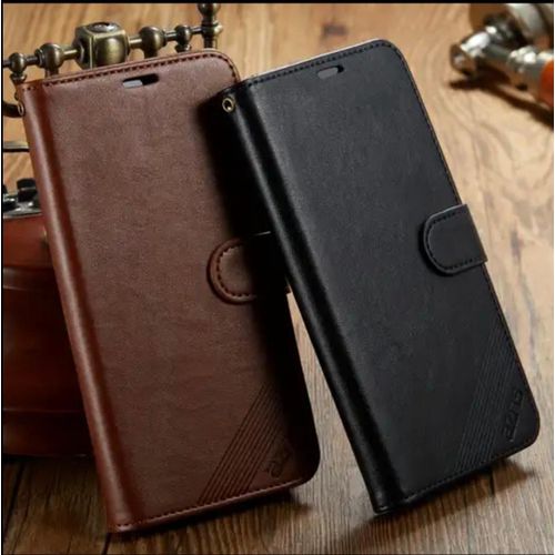 Spark Slim Open & Close Phone Case & Pouch RICH BOSS - High-Quality Artificial Leather Case Designed, Featuring RFID Blocking, a Card Slot, a Kickstand, And Strong Magnetic Closure, Providing Shockproof & Camera Protection. - ( Black )