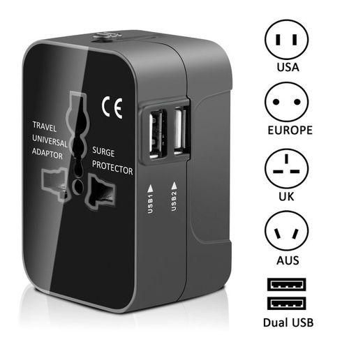 Dual USB Universal Socket Converter Conversion Plug